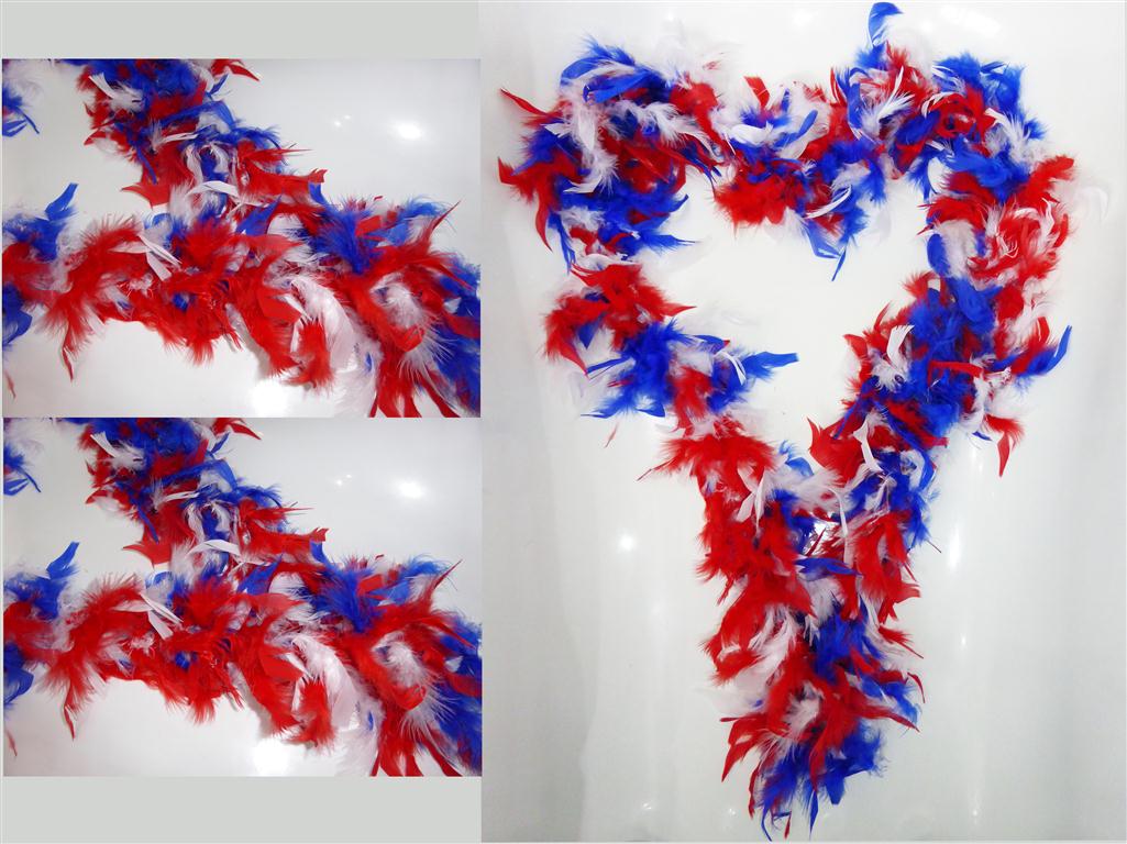 Feather Boa's red white and blue